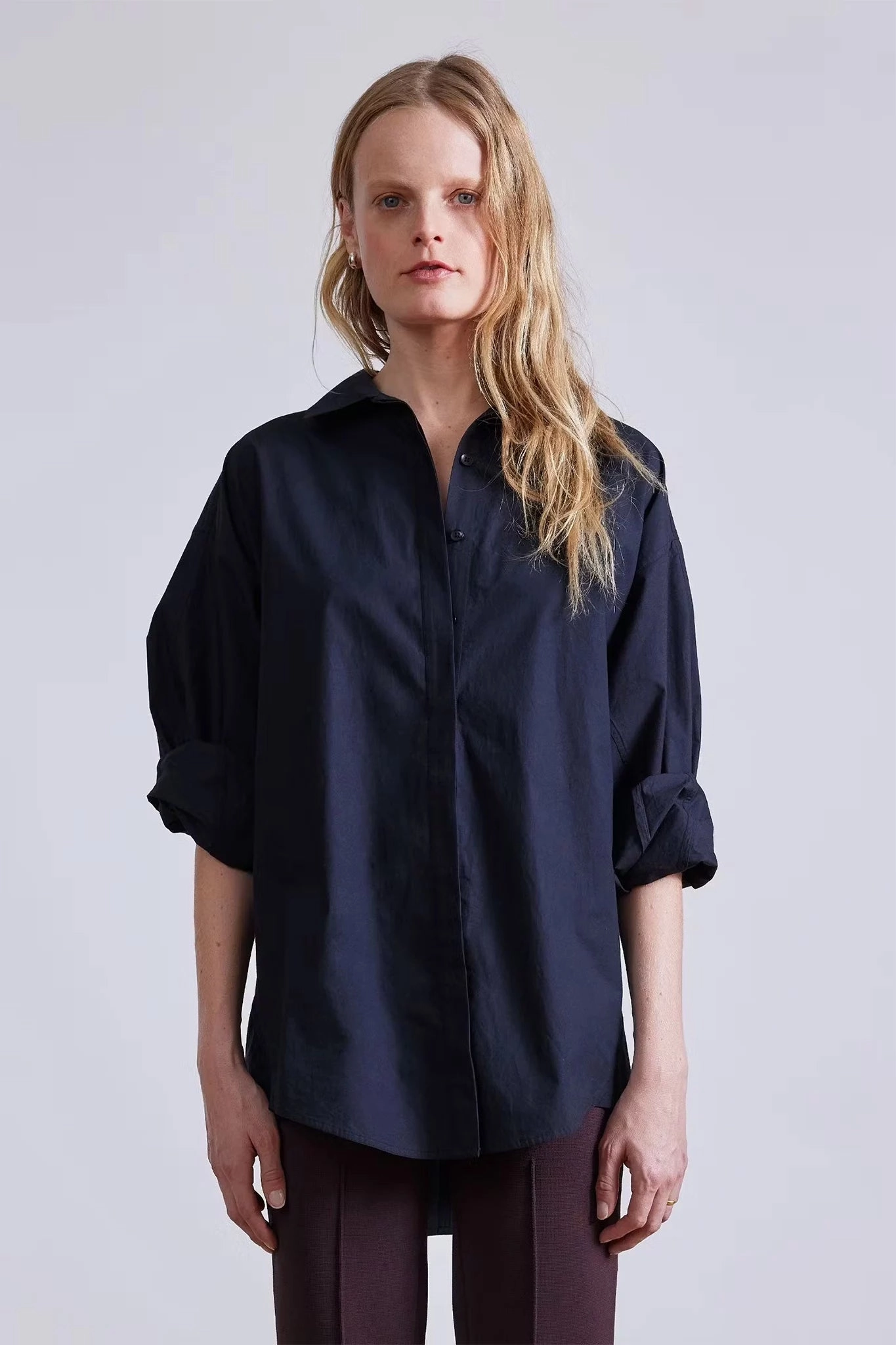Yarn Dyed Fabric Kaarina Dolman Button Down