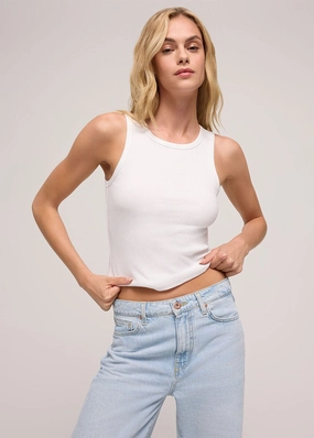 Hadley Tank - White Shape Retention Fabric Basic Dress