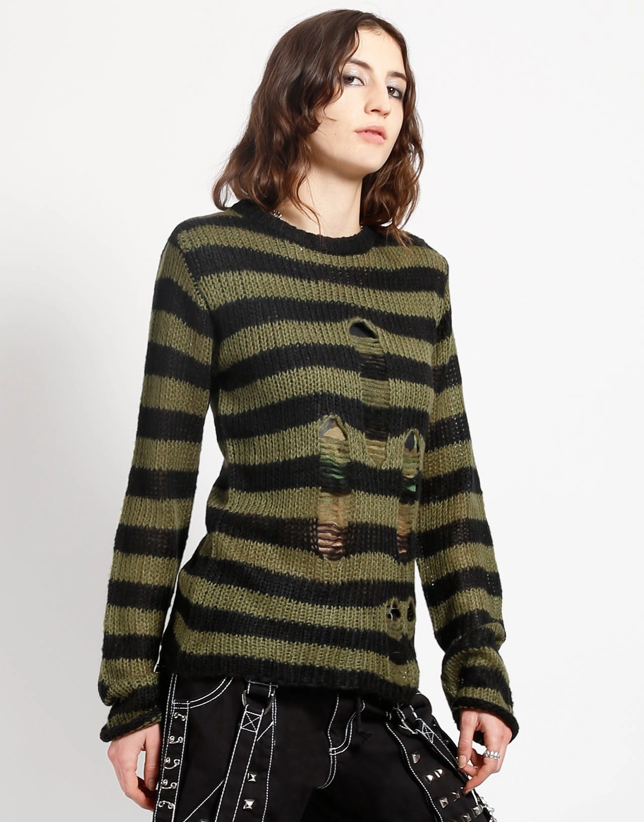 RAG STRIPE SWEATER ARMY Easycare CollapsibleFrame