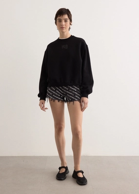 Bite Shorts with Logo Print Layered Look