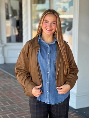 Steve Madden Mackey Jacket in Chestnut Army Style