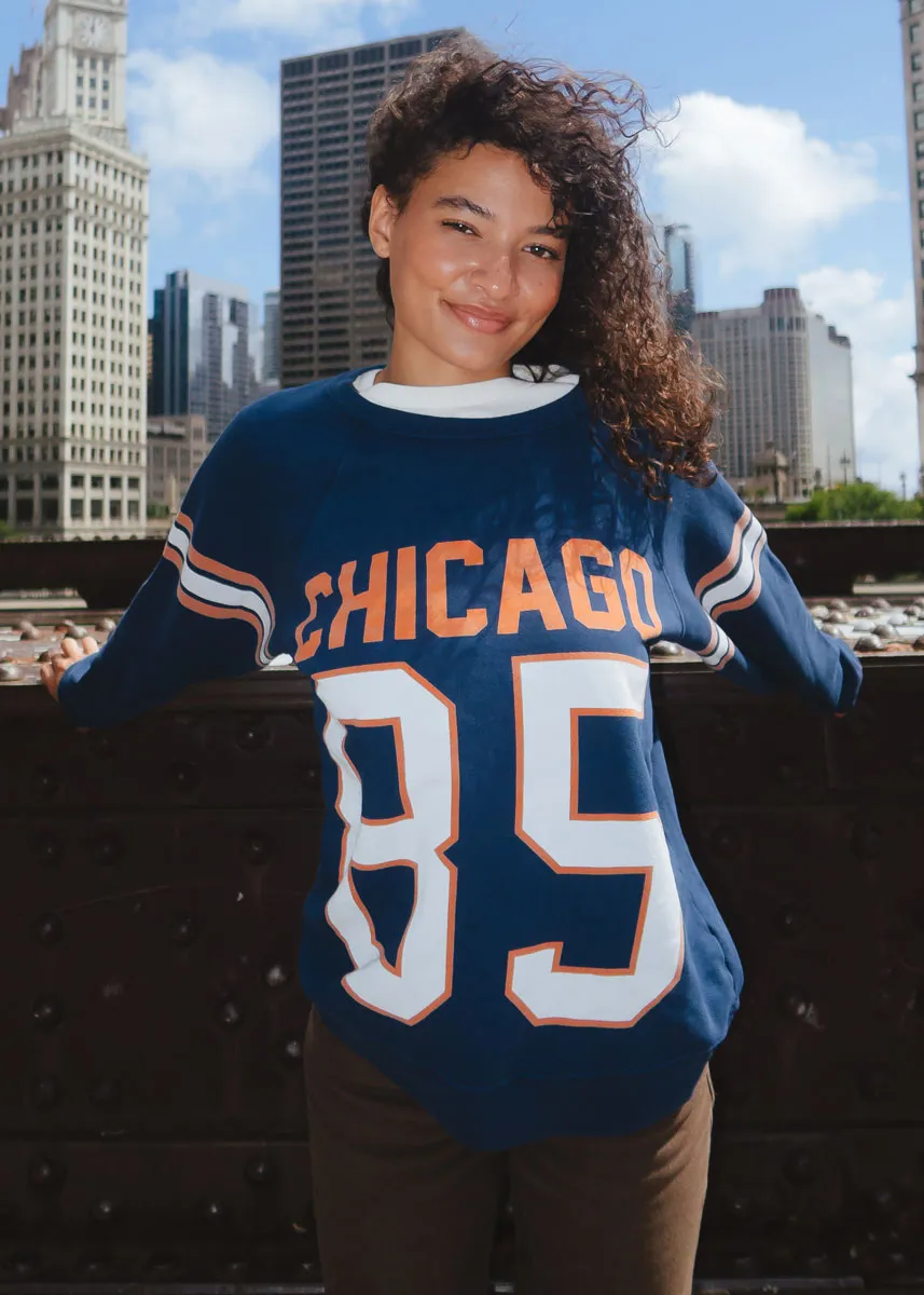 Layering Options Soft Touch Chicago 85 Classic Crew Sweatshirt - Navy
