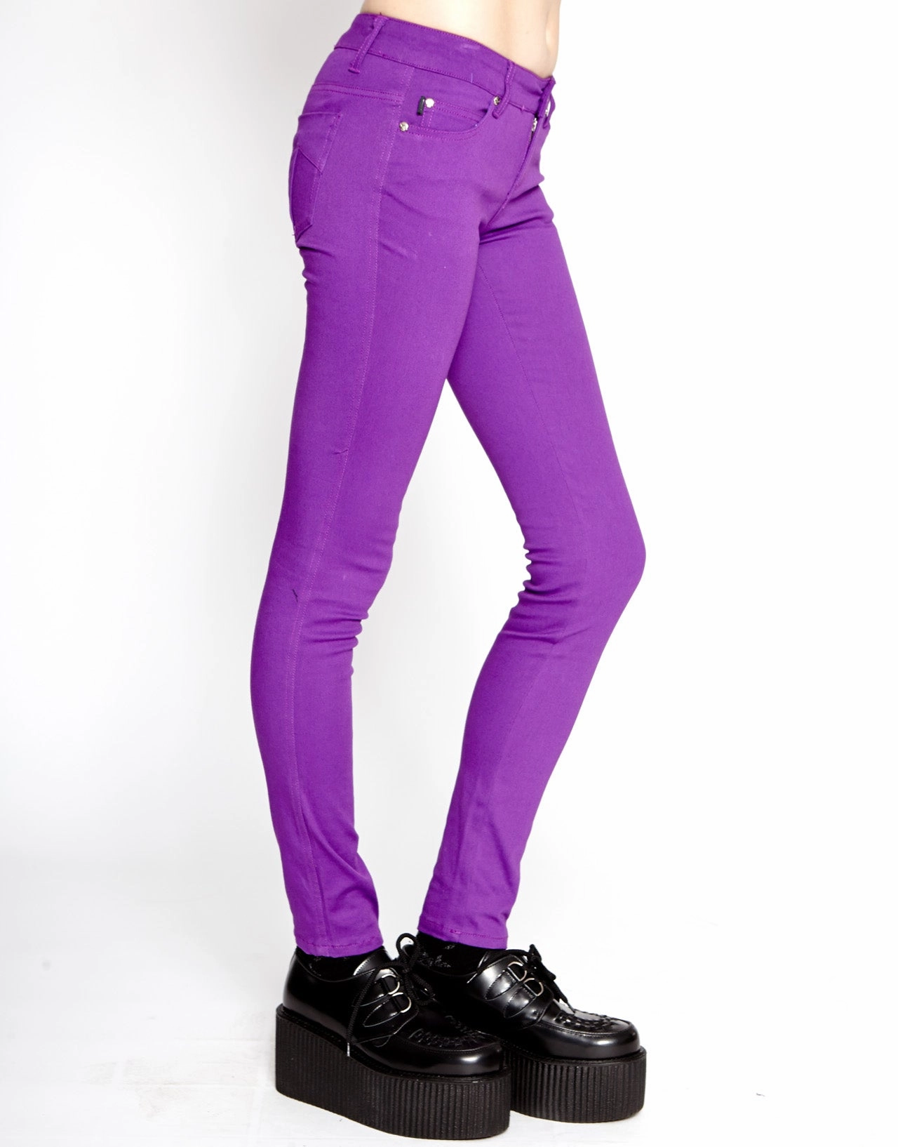 Minimal Wear Straight Leg T-BACK JEAN PURPLE