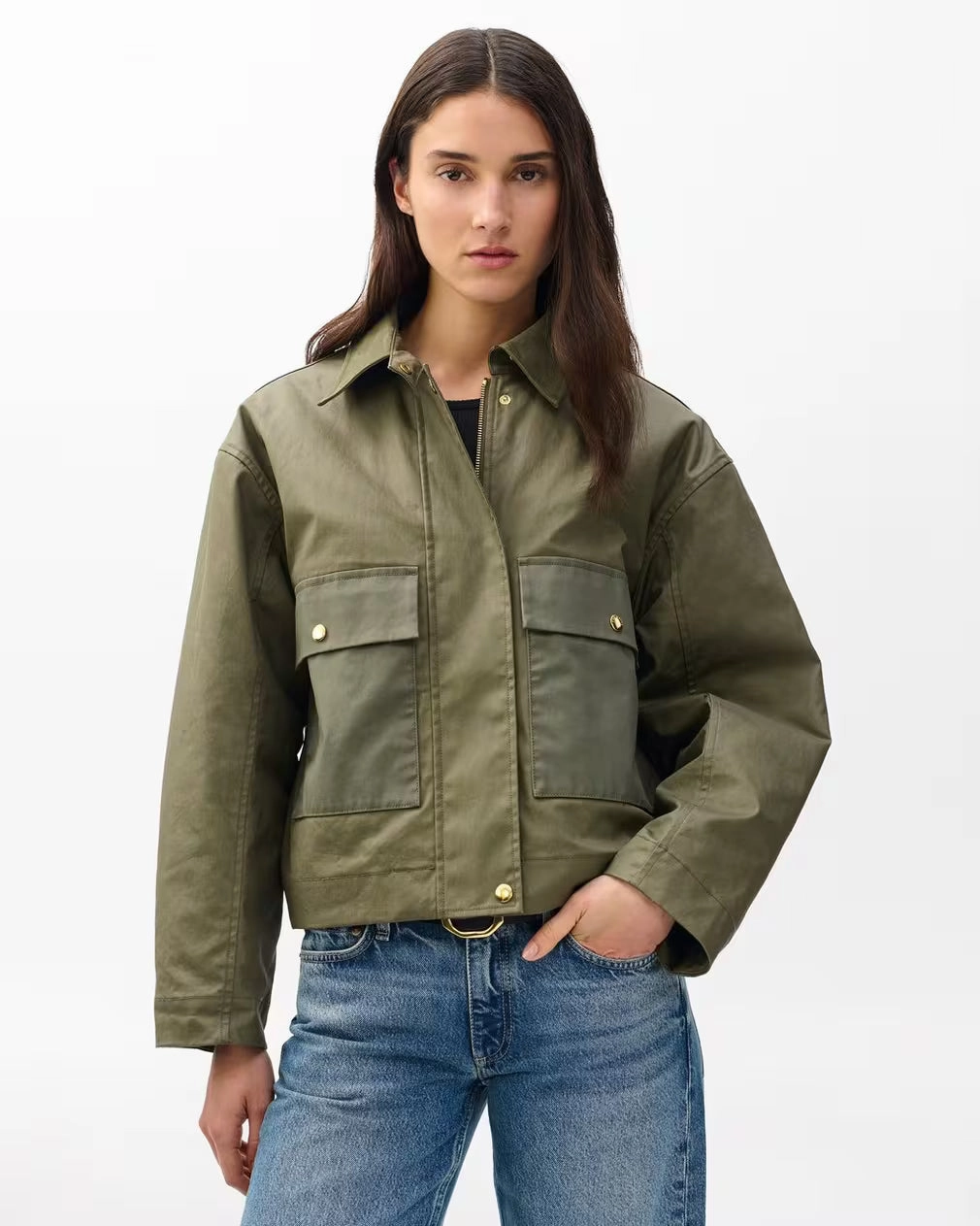 Nonie 2-In-1 Cotton Jacket Olive Teens