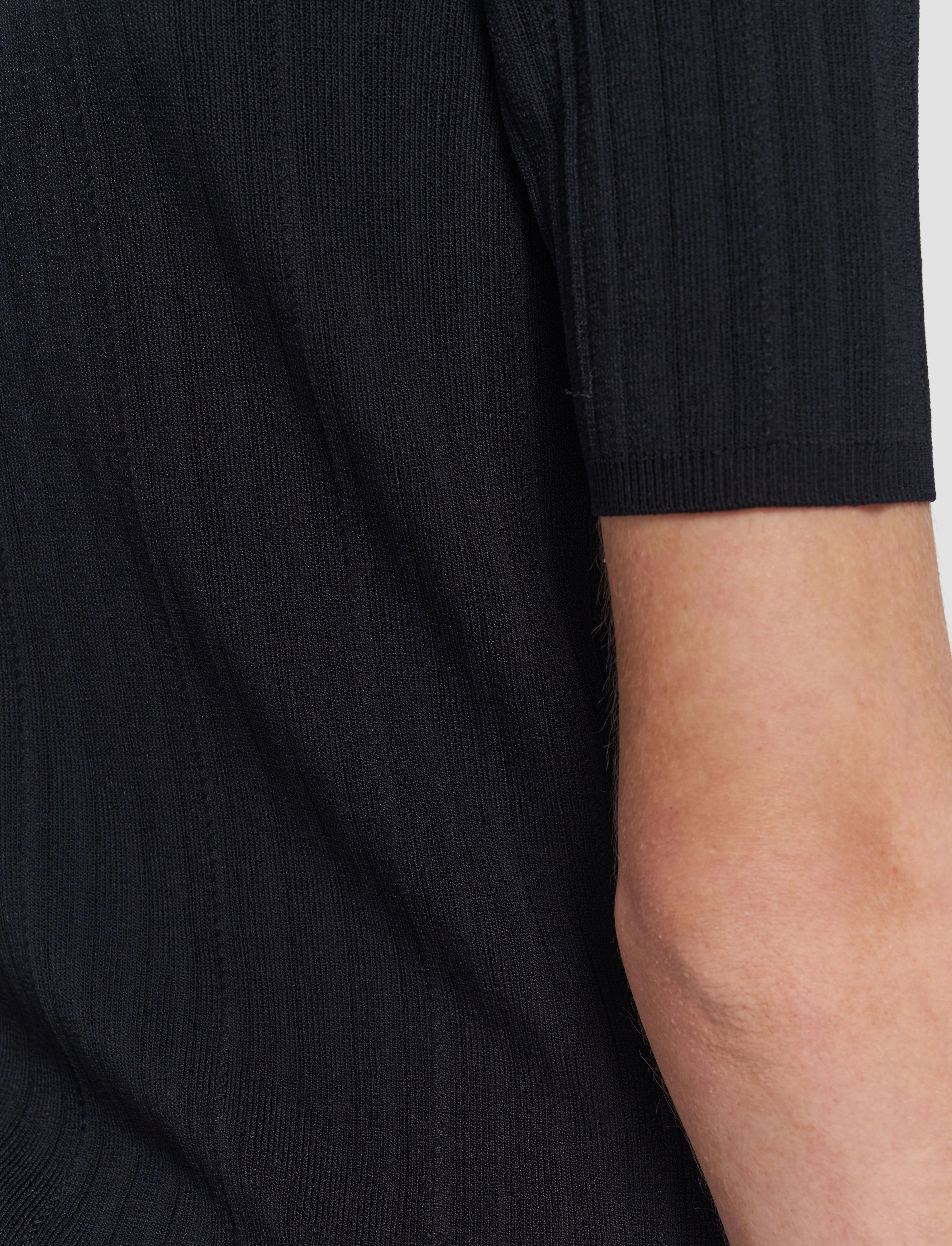 Neutral Tone Colorfast Guide Garment Dyed Process Viscose Rib Knit Polo Top