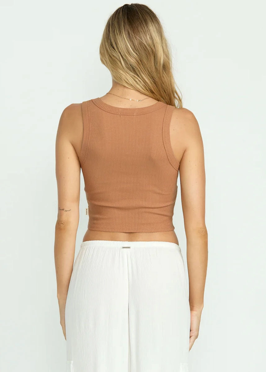 Rerun Knit Tank - Rose Brown ChafeFreeEdging
