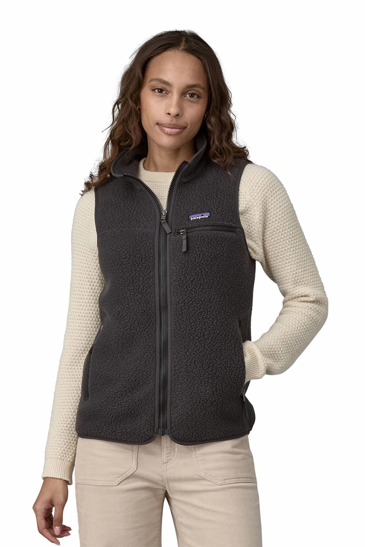 Casual Style Ventilation Grommets Retro Pile Fleece Vest