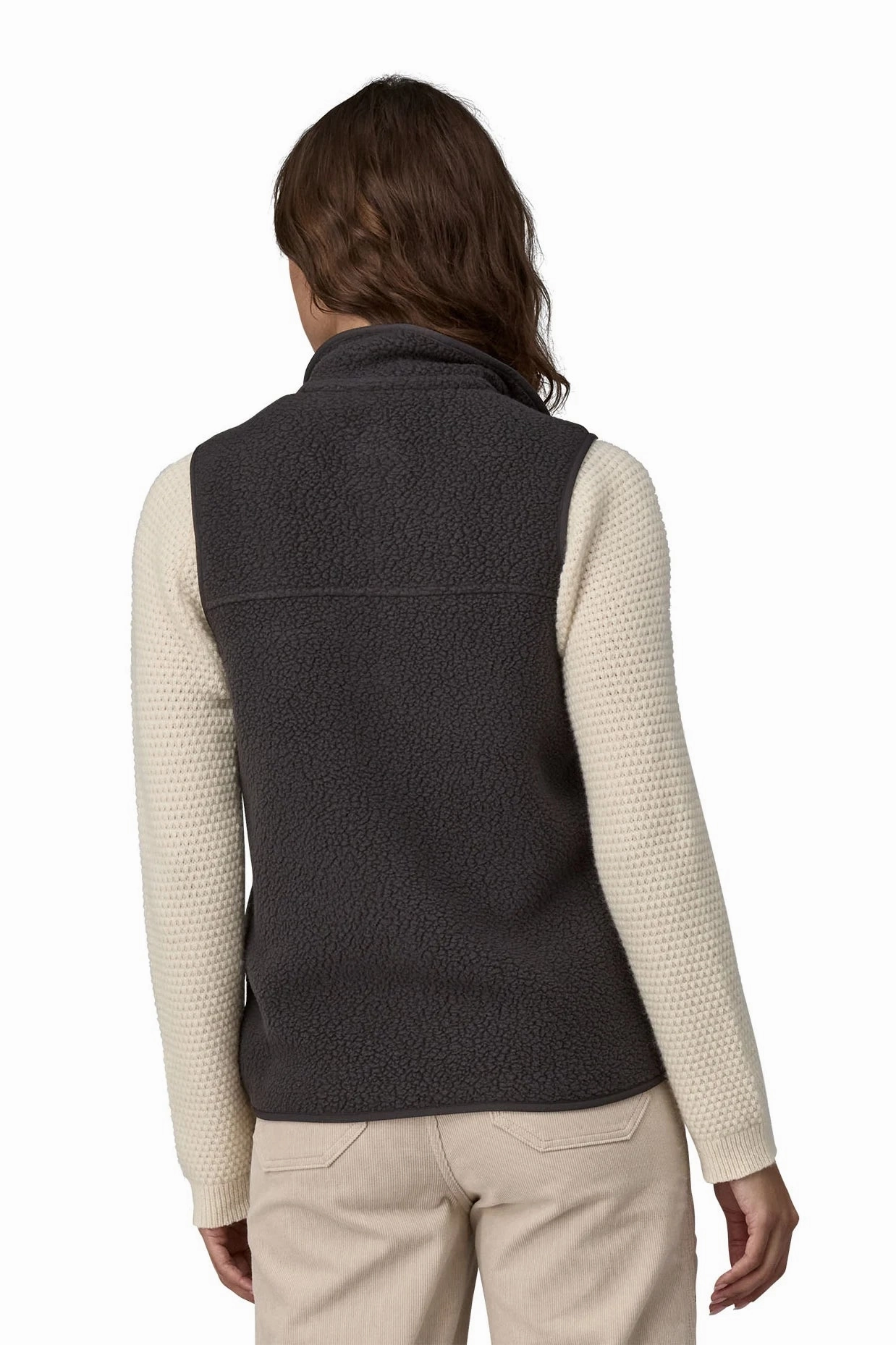 Flexible Hem Bandana Retro Pile Fleece Vest