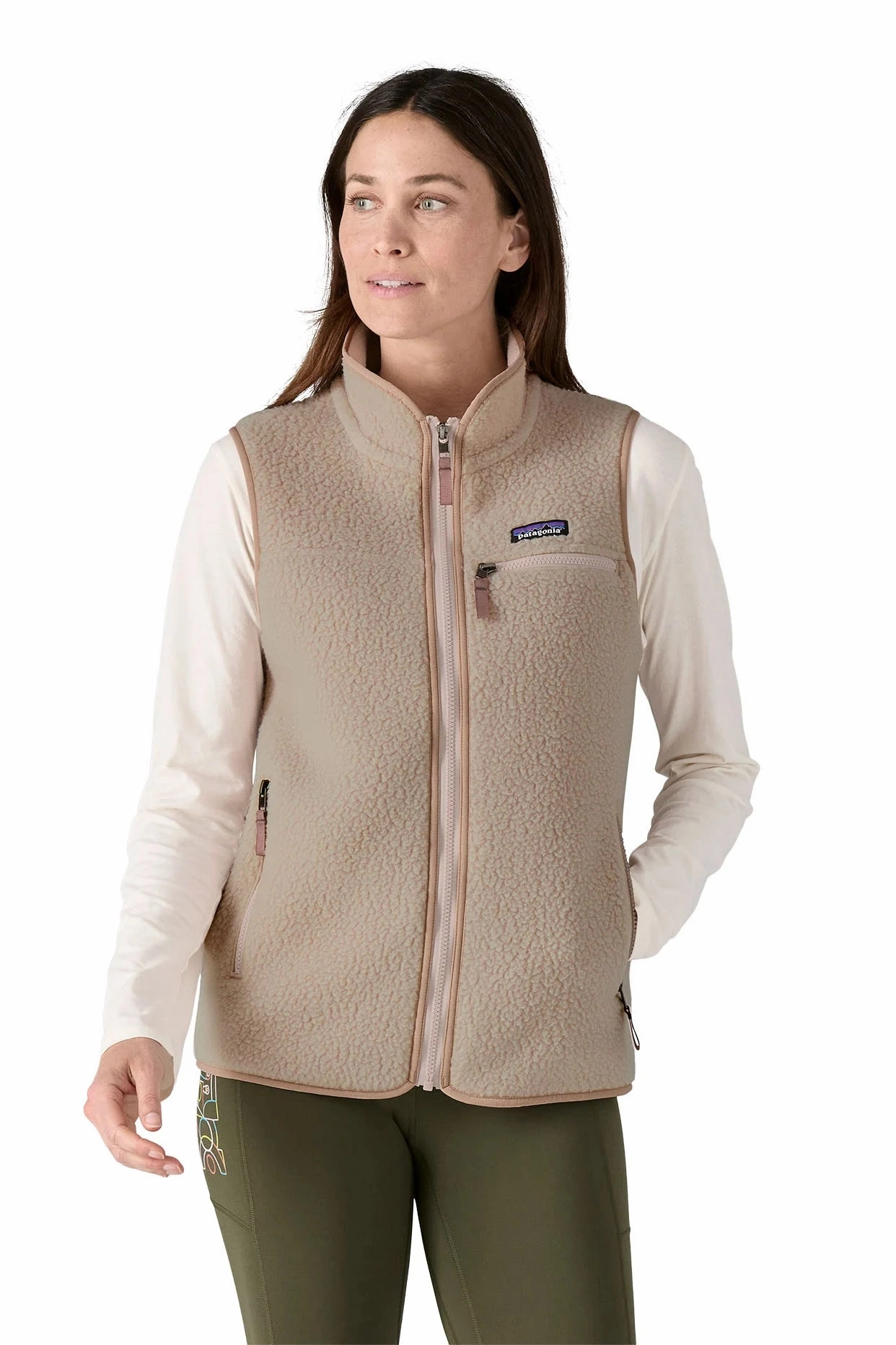 multiple pockets Retro Pile Fleece Vest