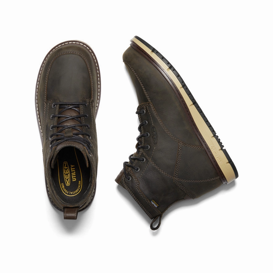 EverydayUse Cushioned Step Windy Weather Men's San Jose 6" Waterproof Boot (Soft Toe)  |  Cascade Brown