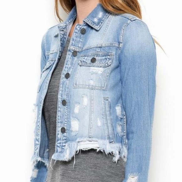Revival Denim Jean Jacket Active Lifestyle Flexible Waist