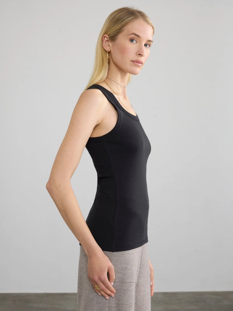RIB TANK ConvertibleCollarSystem Breathable Hoodie