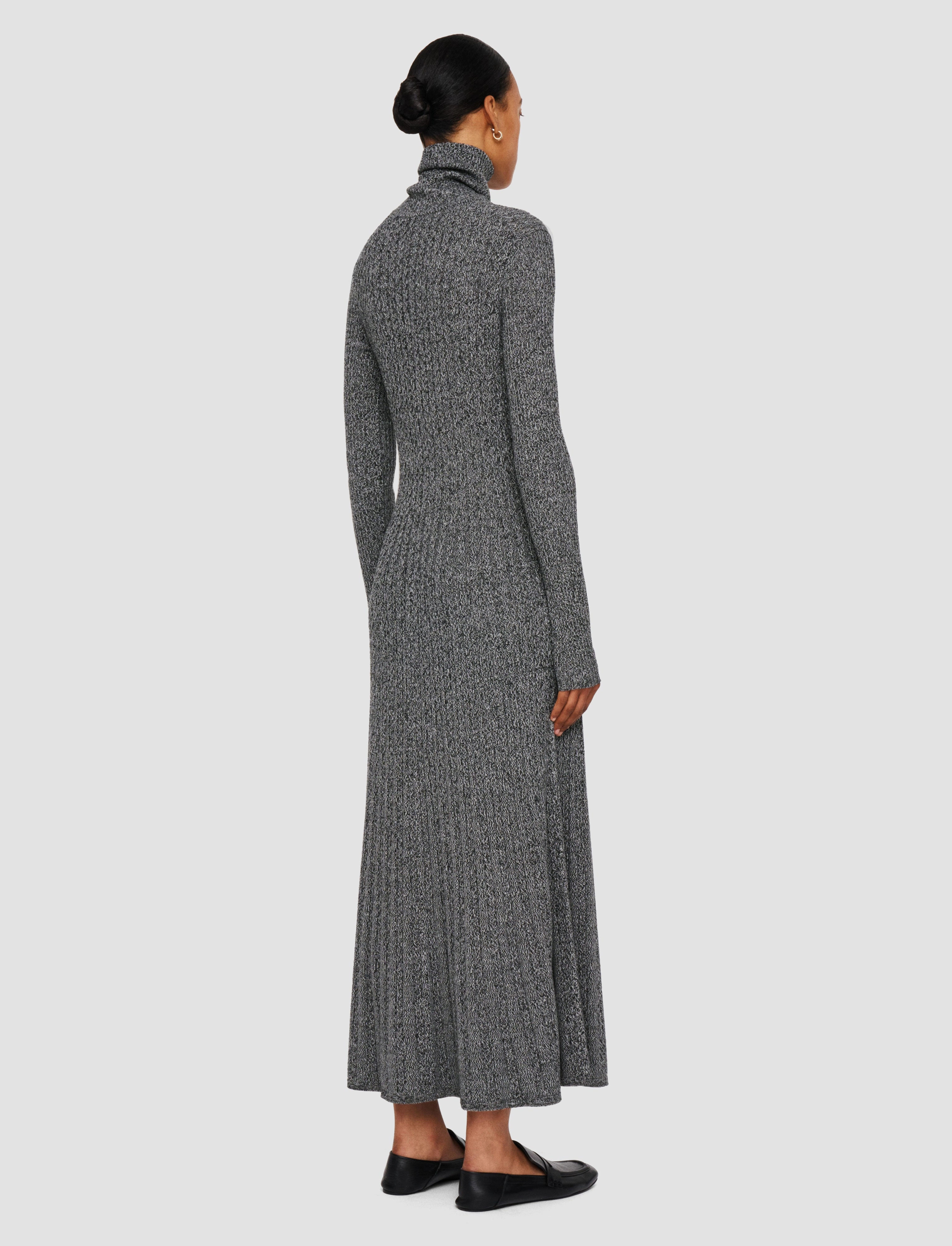 Ribbed Cable Knit Dress Ventilated Armhole Design