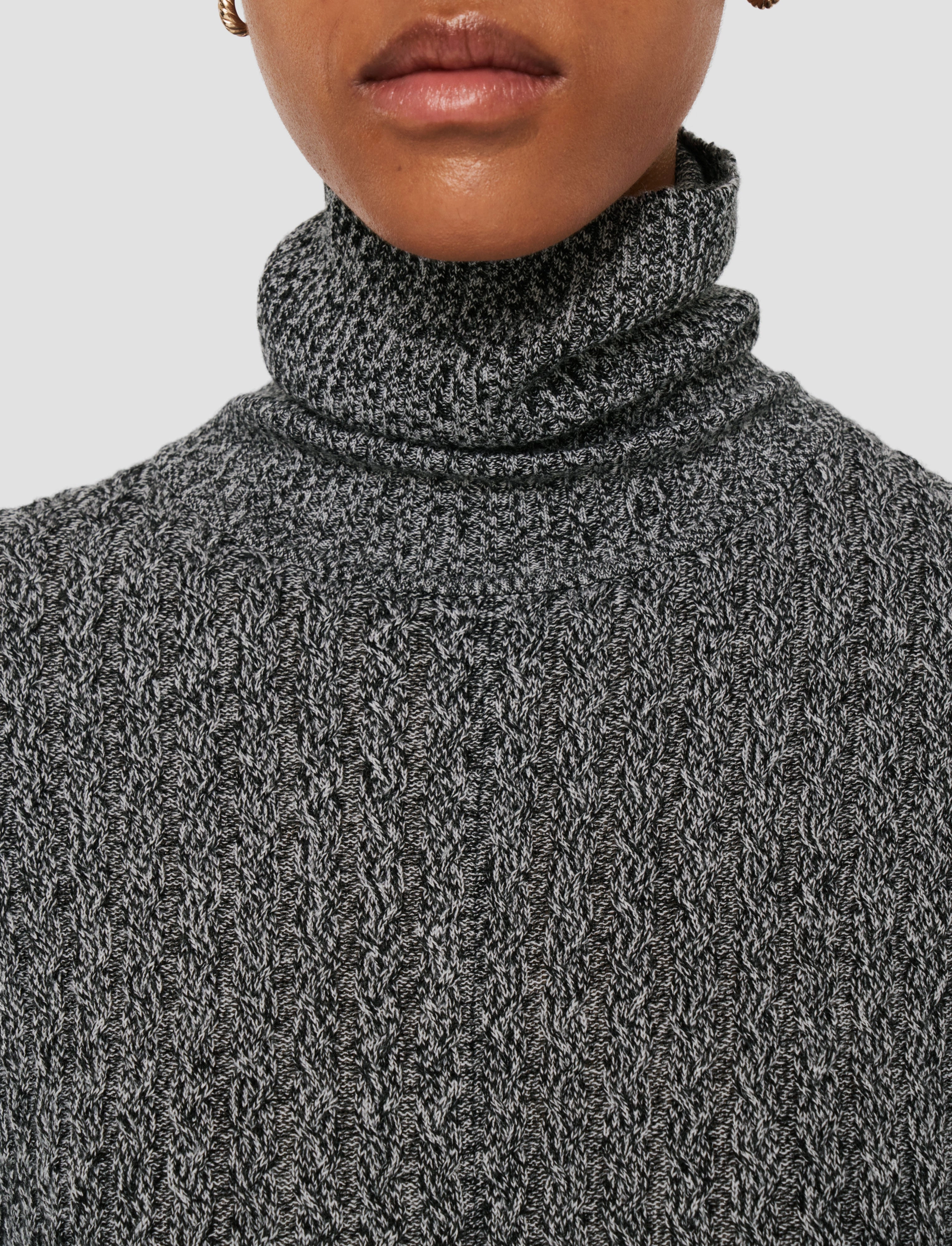 Colorfast Clothing Crewneck Style Ribbed Cable Knit Dress