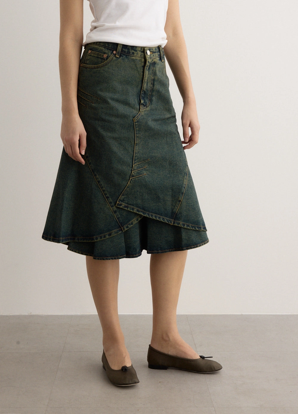 Basic Piece Custom Flare Layered Skirt