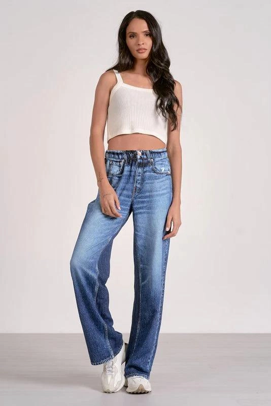 Minimal Edge Fashion Essential Elan Elastic Waist Jeans