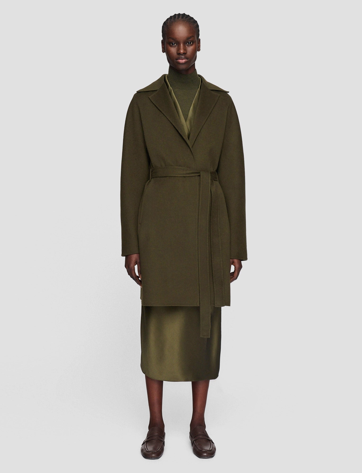 Hydrophobic Treatment Flexible Elasticity Light Double Face Cranwood Coat