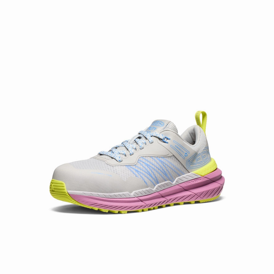 Women's Speedworks ESD Work Sneaker (Carbon Toe)  |  Alloy/Moonlight Mauve Slip Block Padded Interior Night Travel