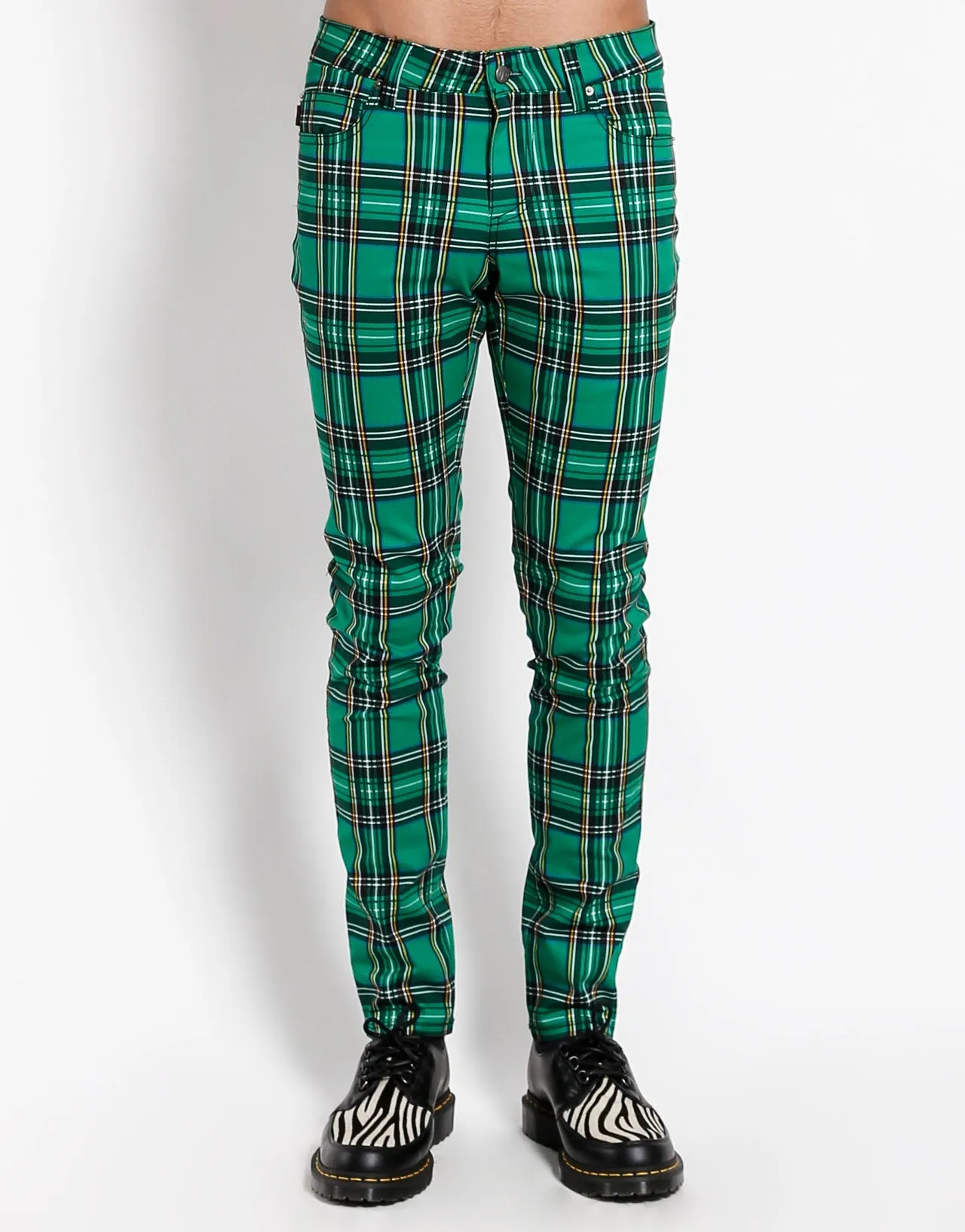 WaterRepellent hypoallergenic ROCKER JEAN GREEN PLAID
