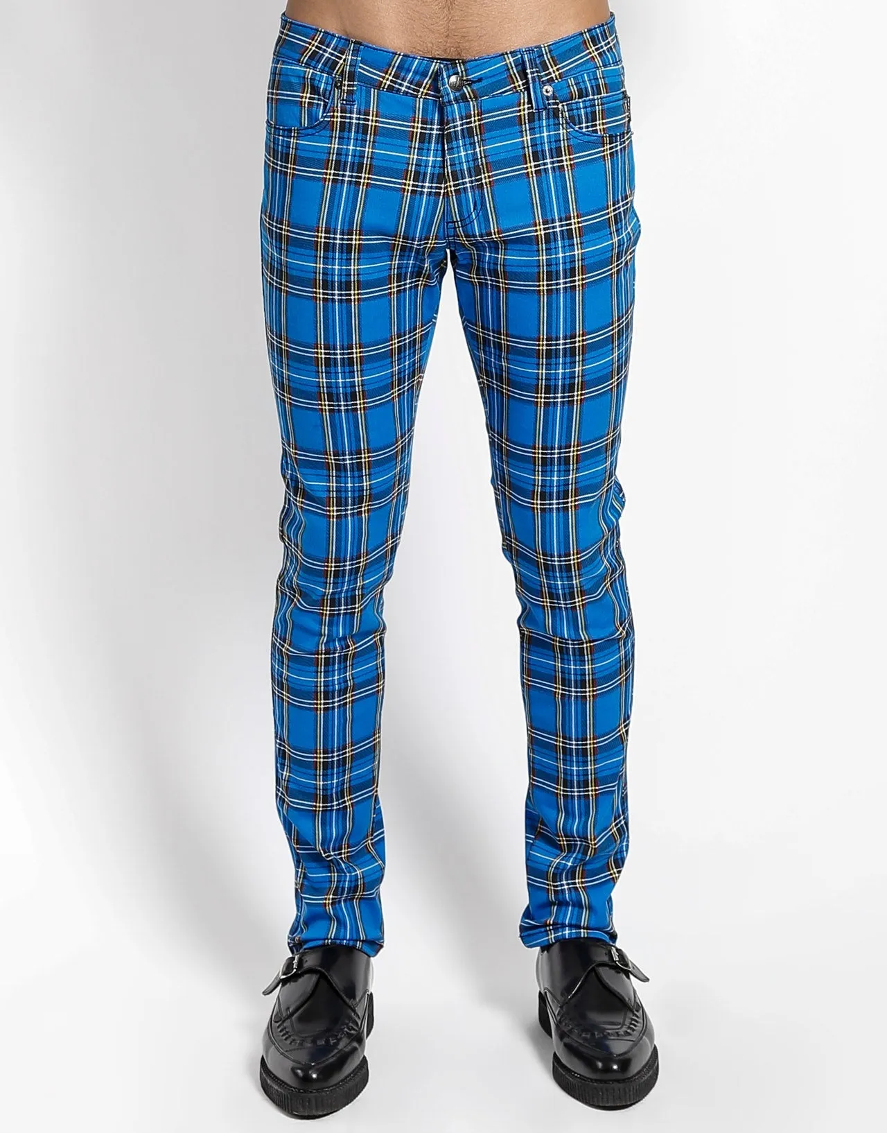 Breathable mesh lining Layer-Friendly Fit ROCKER JEAN ROYAL PLAID