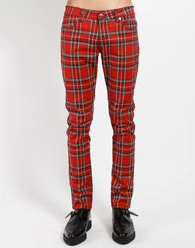 ROCKER JEAN RED TARTAN Timeless Option Evening Stroll Urban Explorer