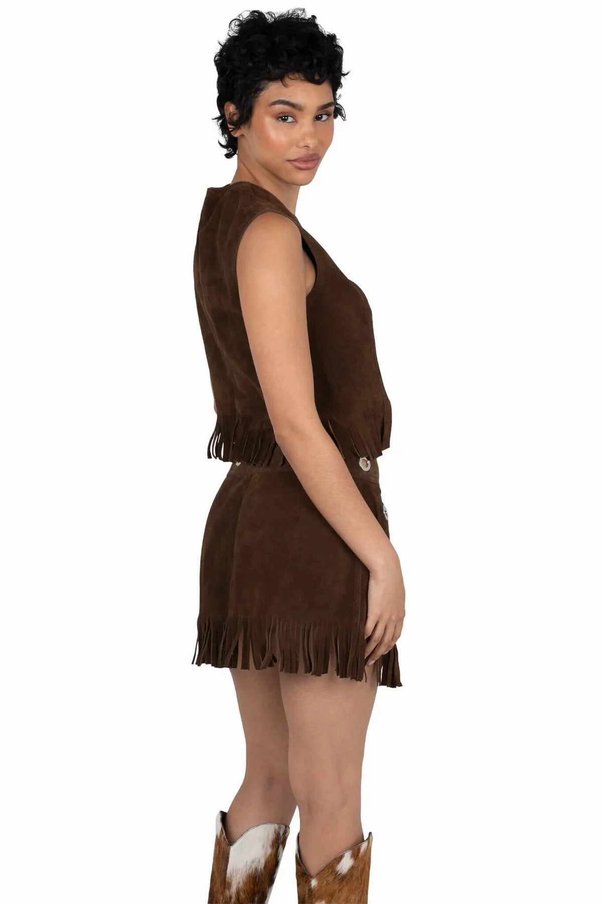 Daily Casual ROSEBOWL BROWN SUEDE