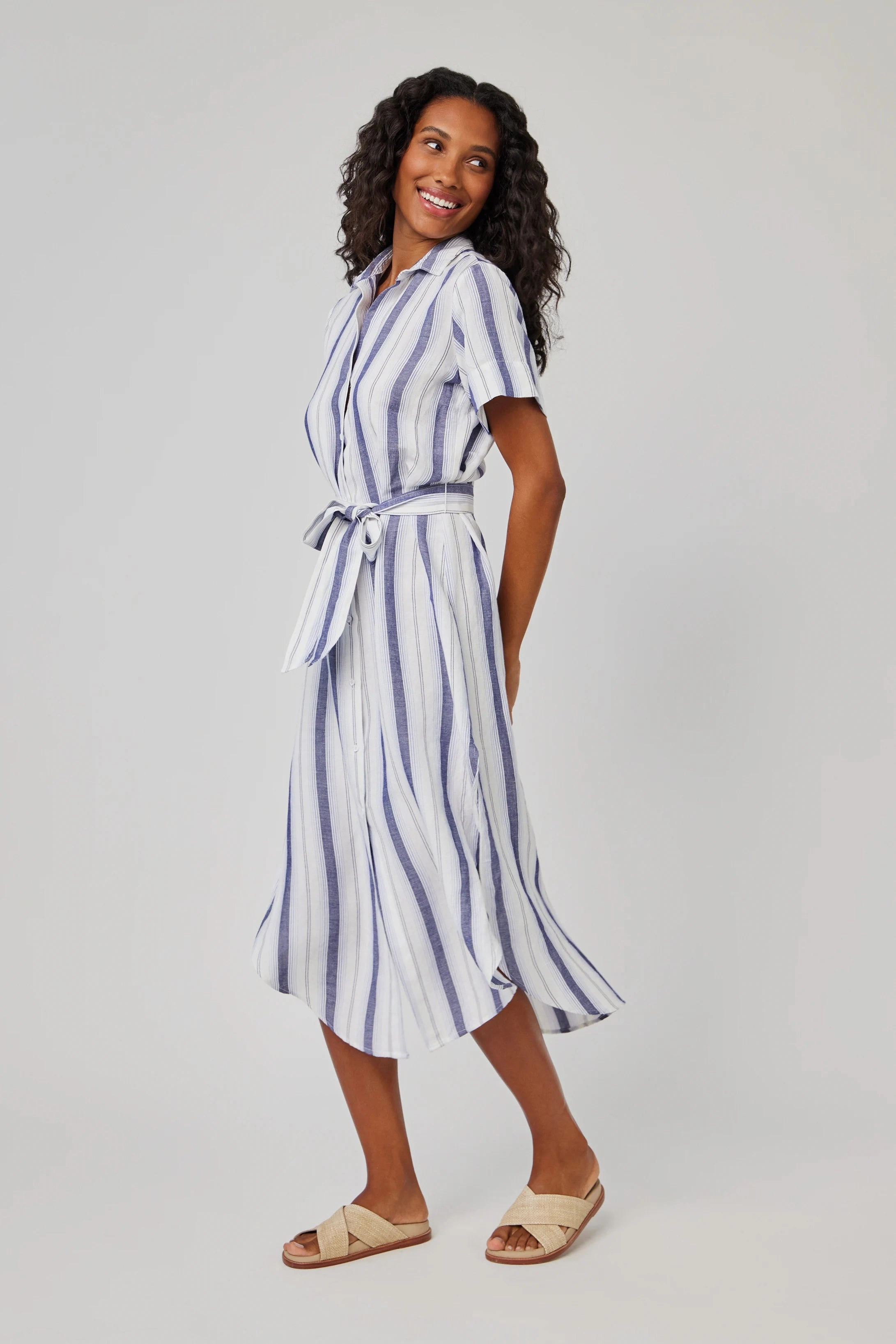 Rounded Hem Maxi Skirt Dress Playful Cut City Style