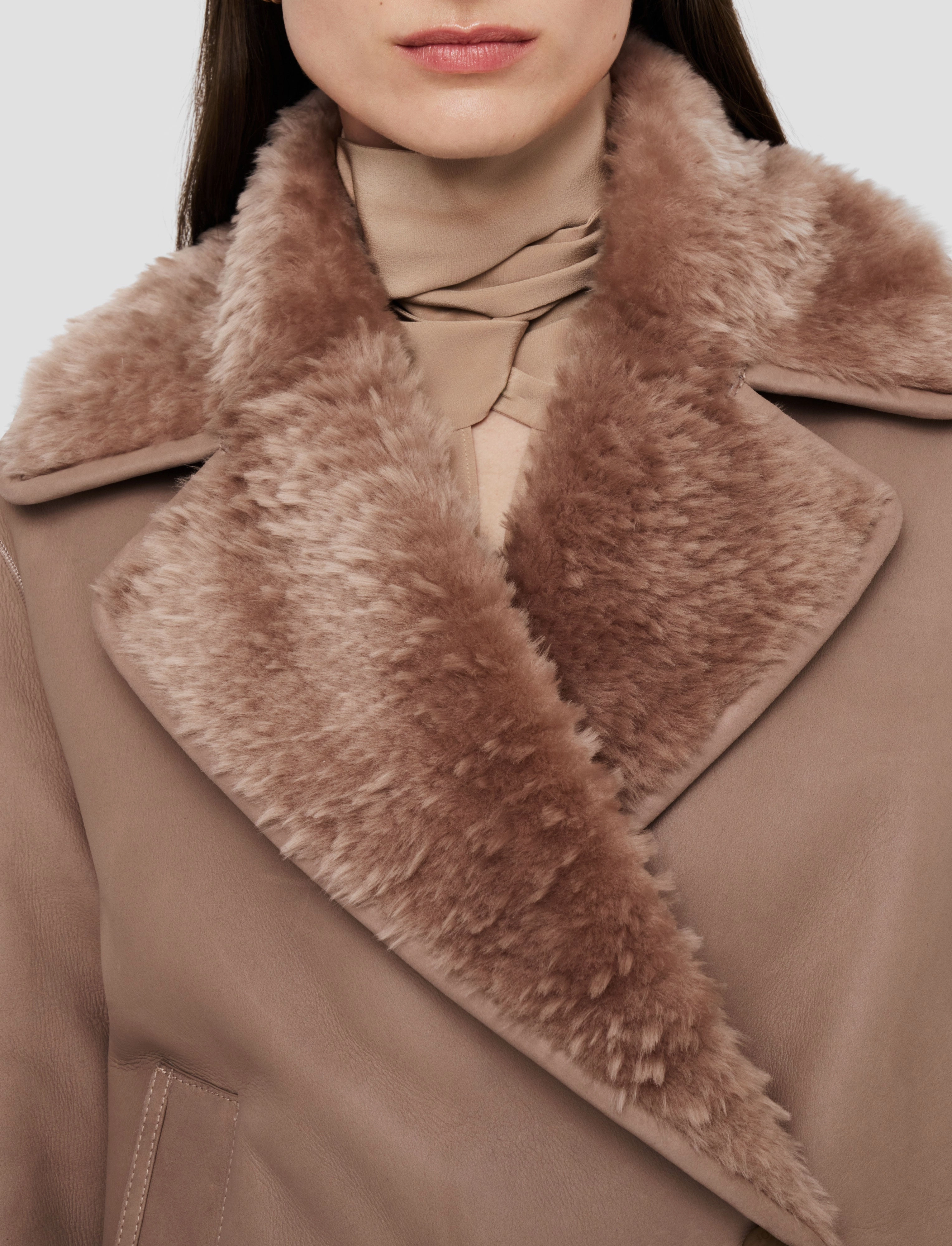 Day To Day Rousse Textured Shearling Jacket