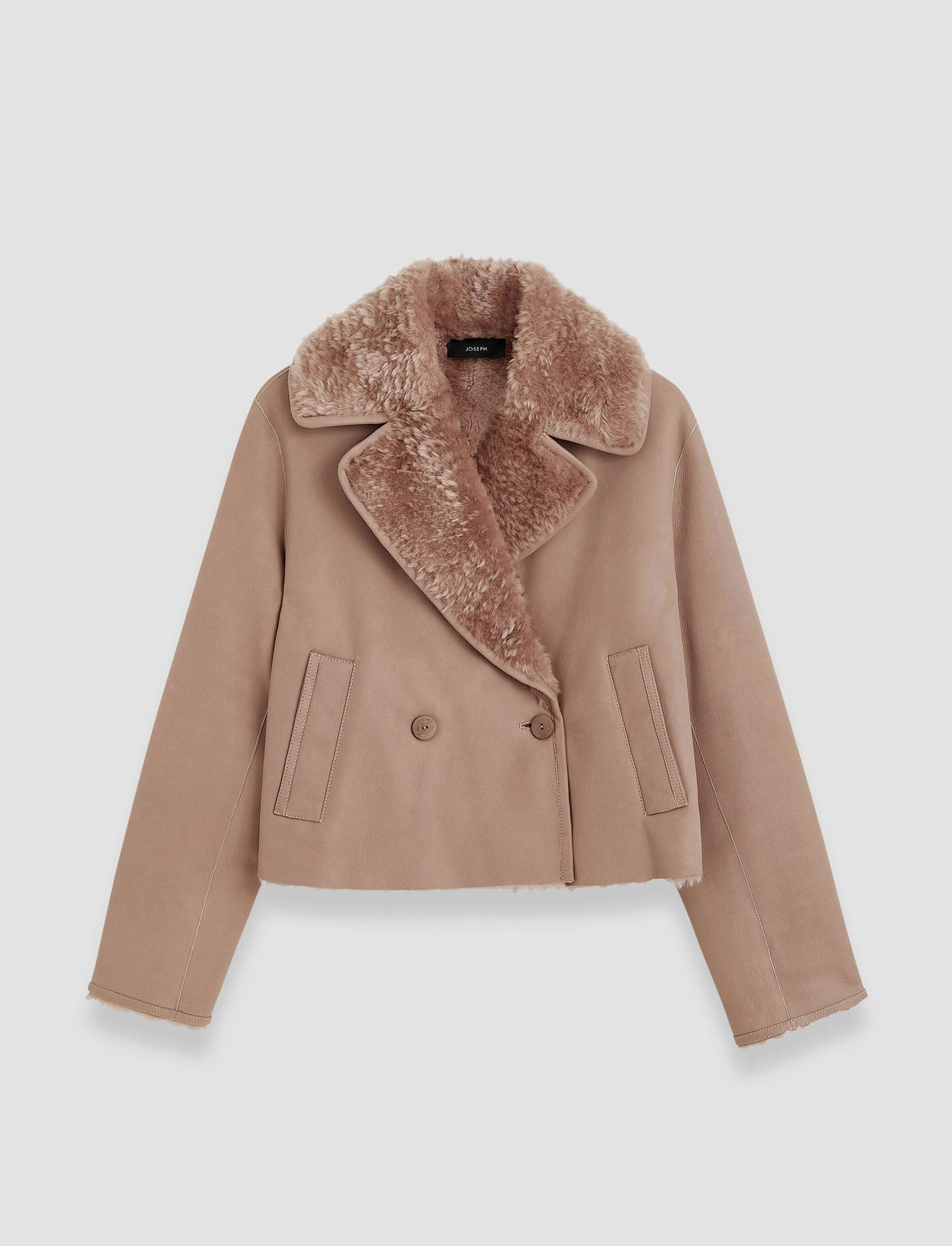 Rousse Textured Shearling Jacket Soft Touch Texture