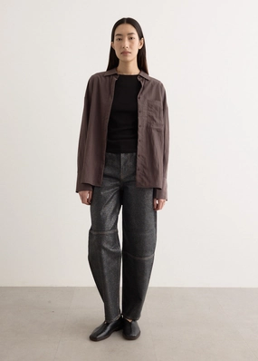 Shimmery Foil Denim Stary Jeans High Quality Classic Wear Earthy