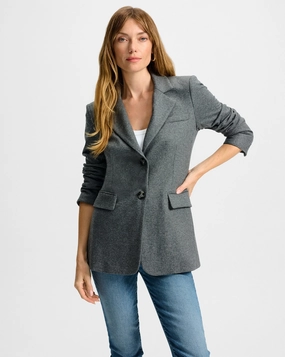 Thrive Ryanne Wool Jersey Jacket Medium Heather Grey