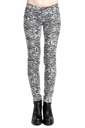 Casual Student Outfit Refined Detail Safari Jeans Zebra Print