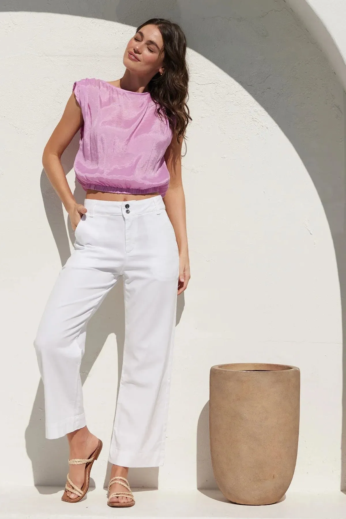 Quick Dry Wear Comfortable Stretch Saige Wide Leg Crop