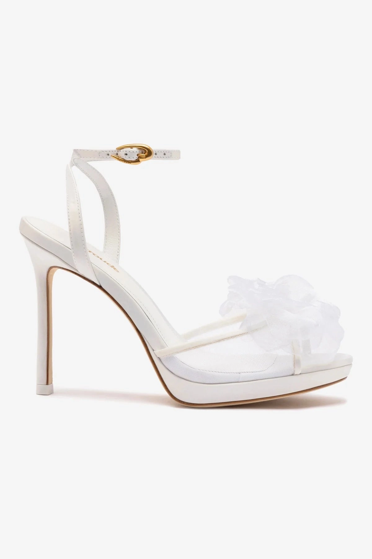 Salma Platform Sandal In White Satin Comfy Wear Quick Dry Technology