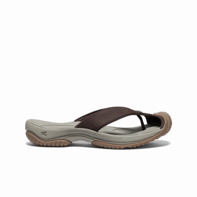 Multi Density Midsole Men's Waimea Leather Flip-Flop  |  Java/Plaza Taupe