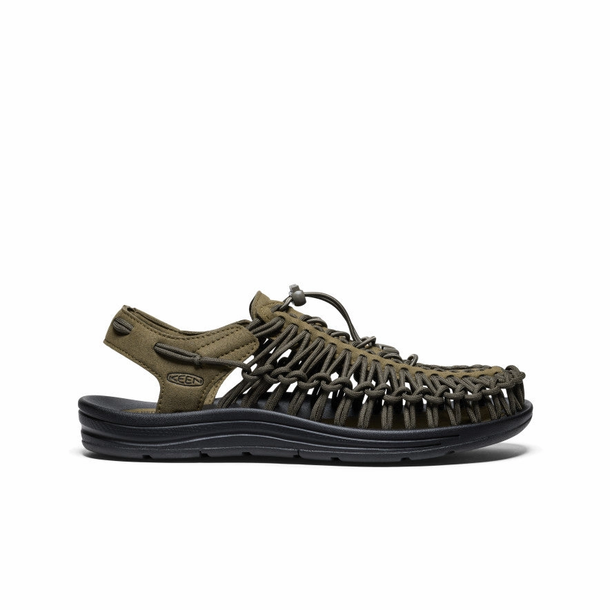 Men's UNEEK Sneaker  |  Dark Olive/Black Rope Knot Chic Travel Flats