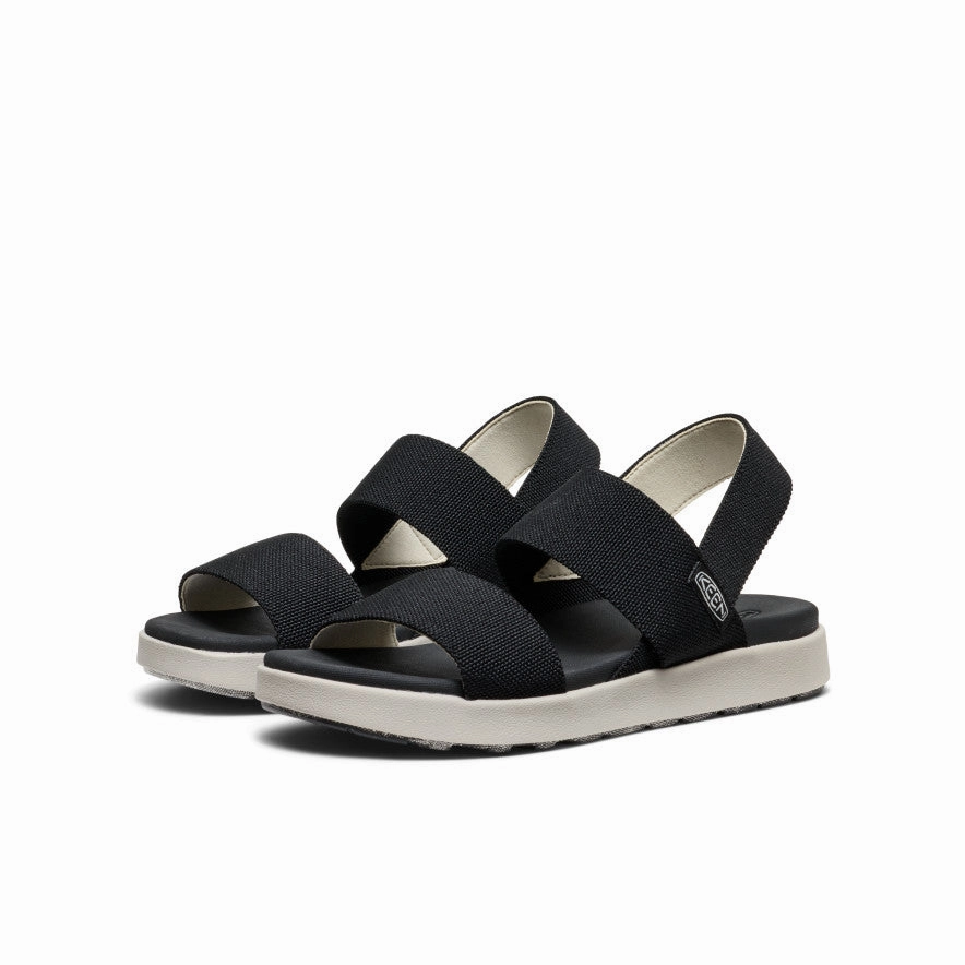 Women's Elle Backstrap Sandal Wide  |  Black Classic Style Easy-to-wear Sandals