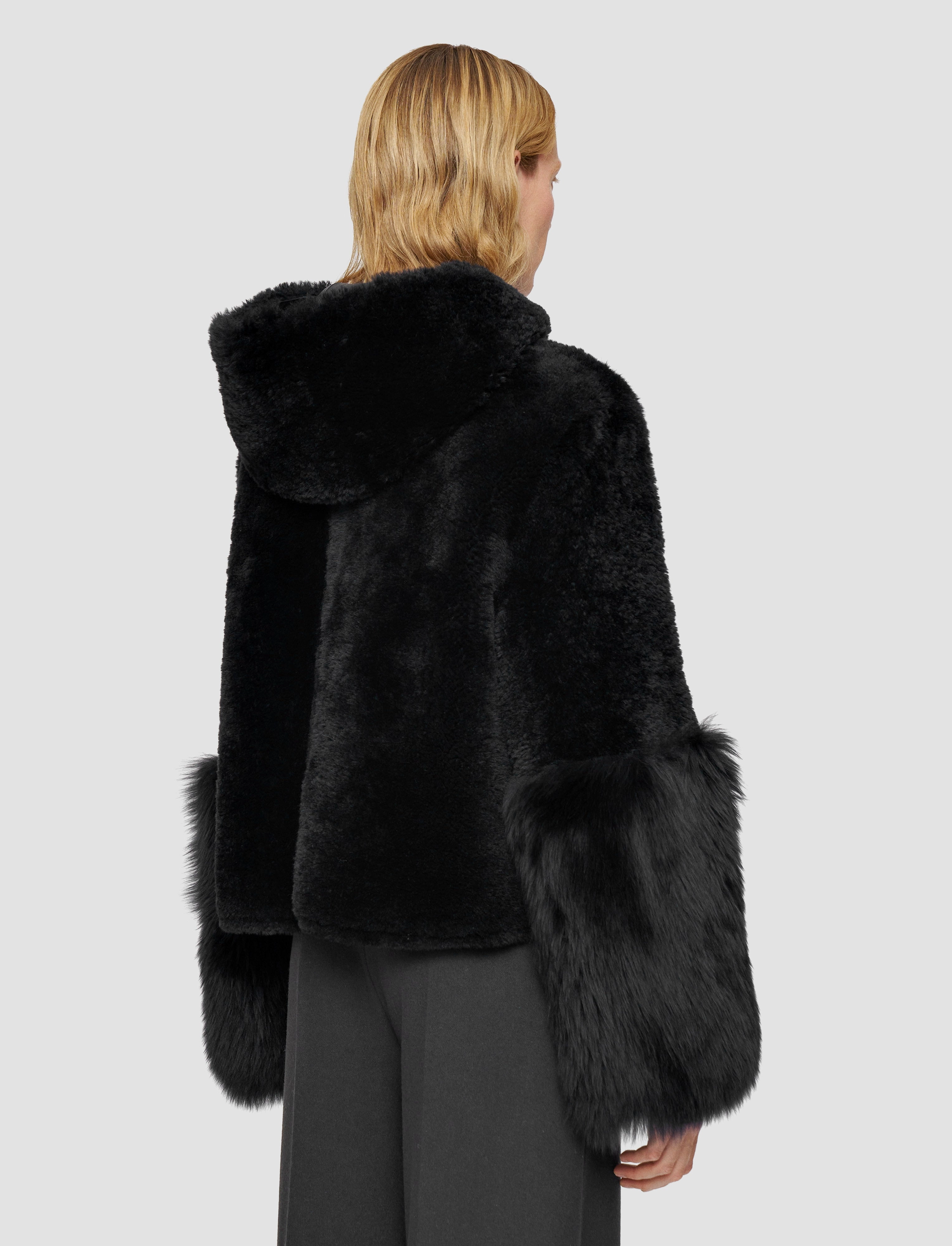 Flexible Waistband Cold Ready Look Sarah Shearling Jacket