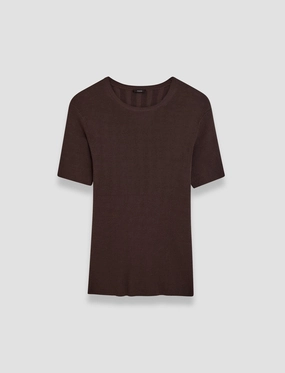 Satiny Rib Knit Top Essential Look