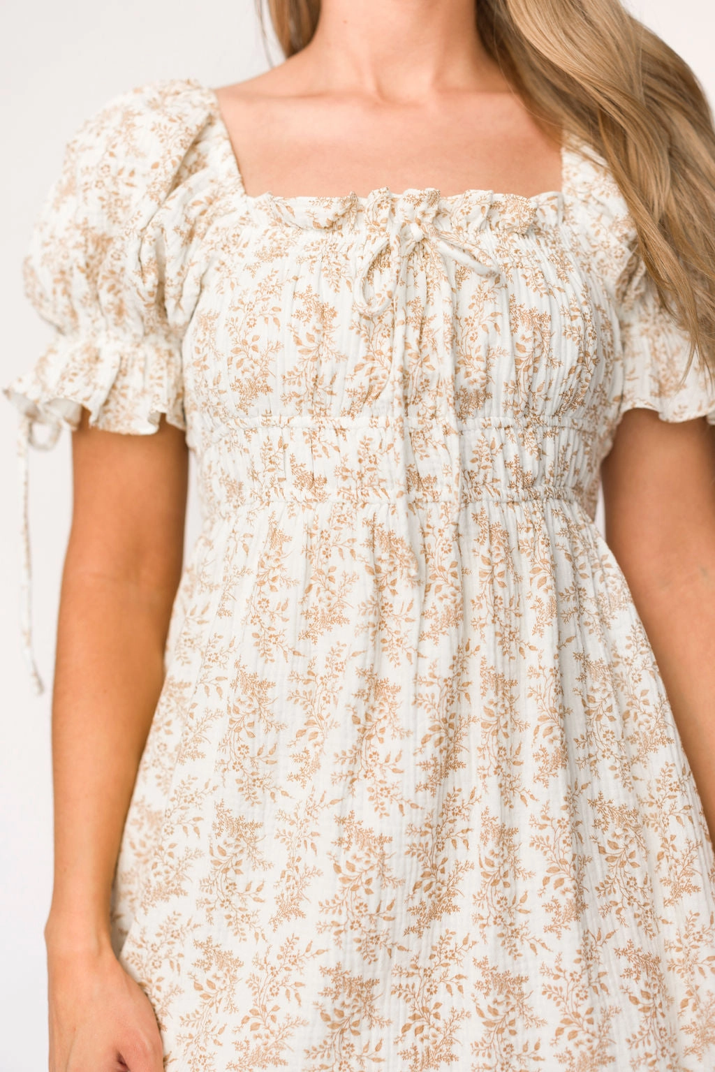 Smooth-Lining Savanna Steppe 100% Cotton Dress in Taupe - Bump Friendly & Inclusive Sizing (S-3XL)