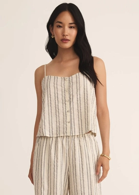 RelaxedFit Savoy Stripe Tank - Sea Salt