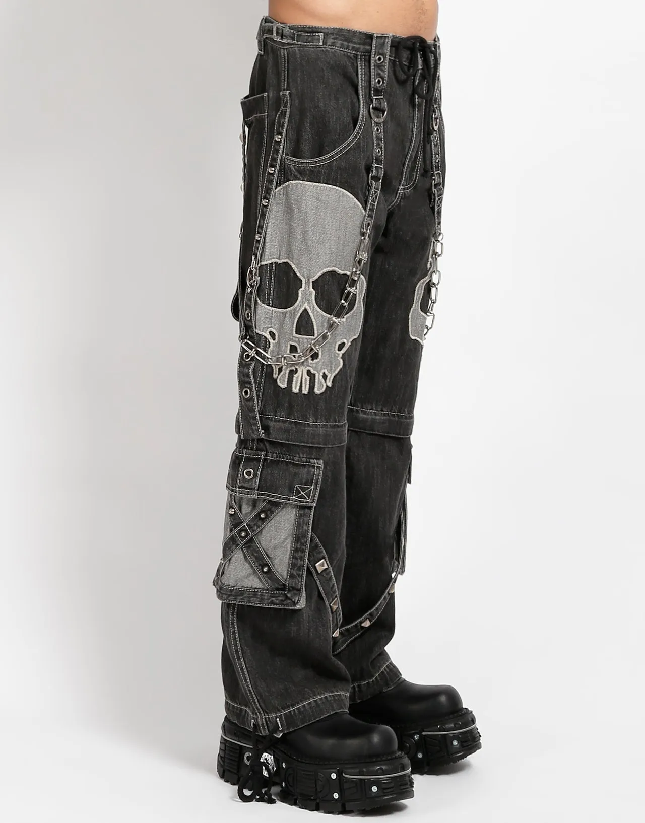 Trendy Appeal SCARE DARK STREET PANT BLACK DENIM