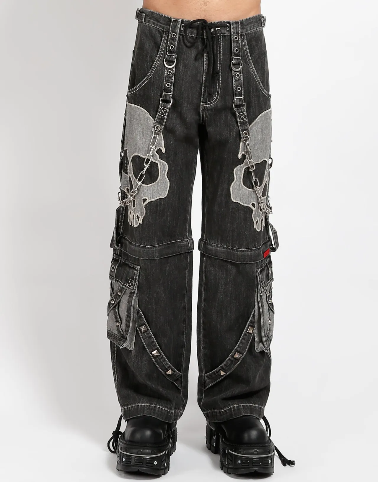 SCARE DARK STREET PANT BLACK DENIM SecureZipperClosures HighRiseWaist