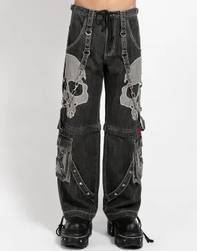 SCARE DARK STREET PANT BLACK DENIM SecureZipperClosures HighRiseWaist