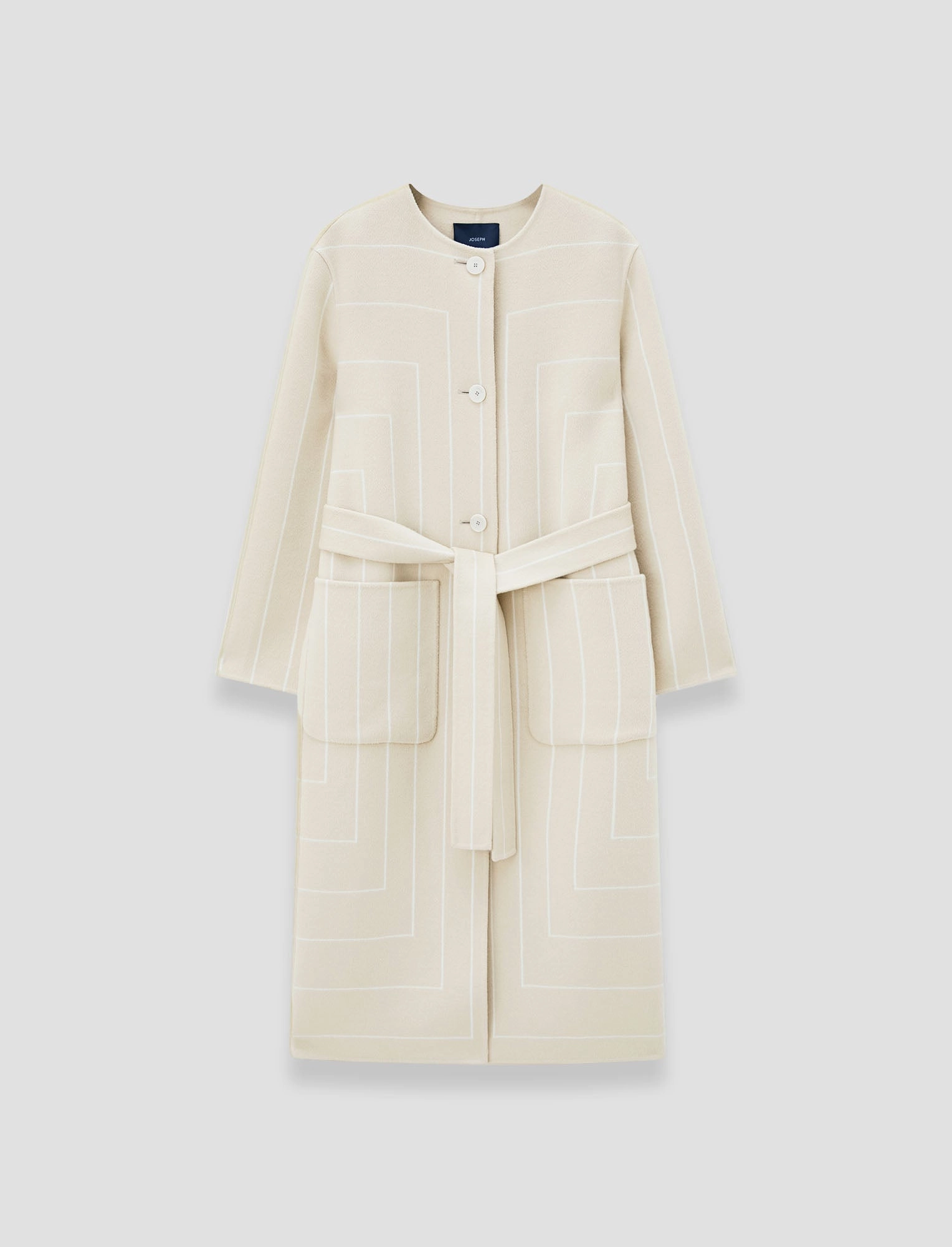 Scheffer Geometric Double Face Wool Coat Cold Outfit Cold Climate