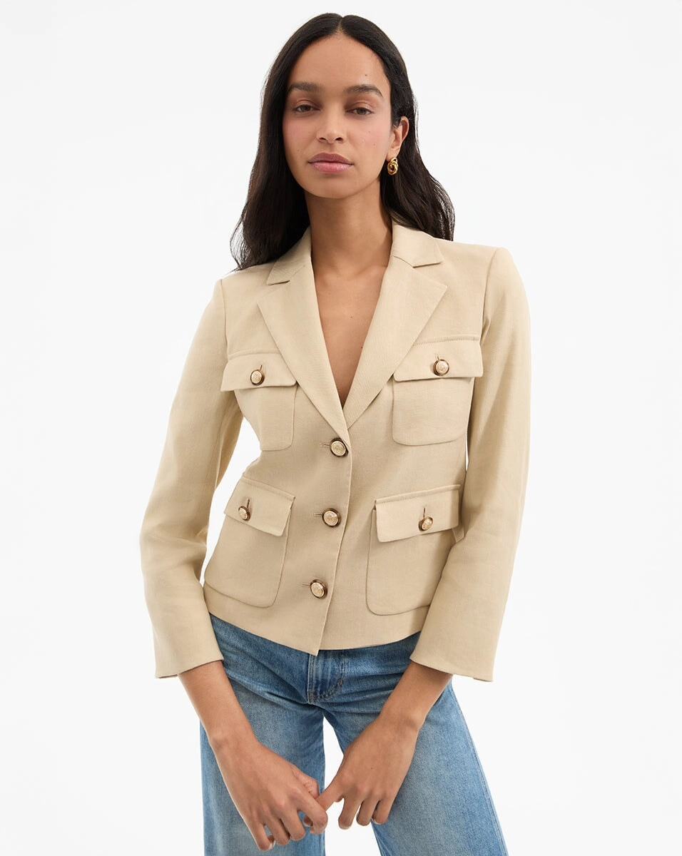 City Ready Winter Look Schuyler Flap Pocket Jacket Stone Khaki