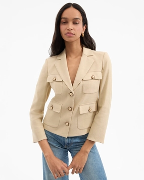 City Ready Winter Look Schuyler Flap Pocket Jacket Stone Khaki