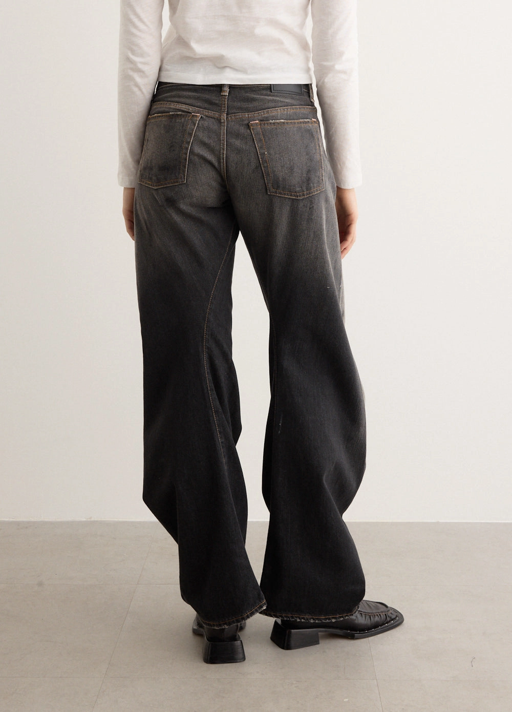 Smooth Loose Versatile Minimalist Adult Fashion 2006F Black Trafalgar Jeans