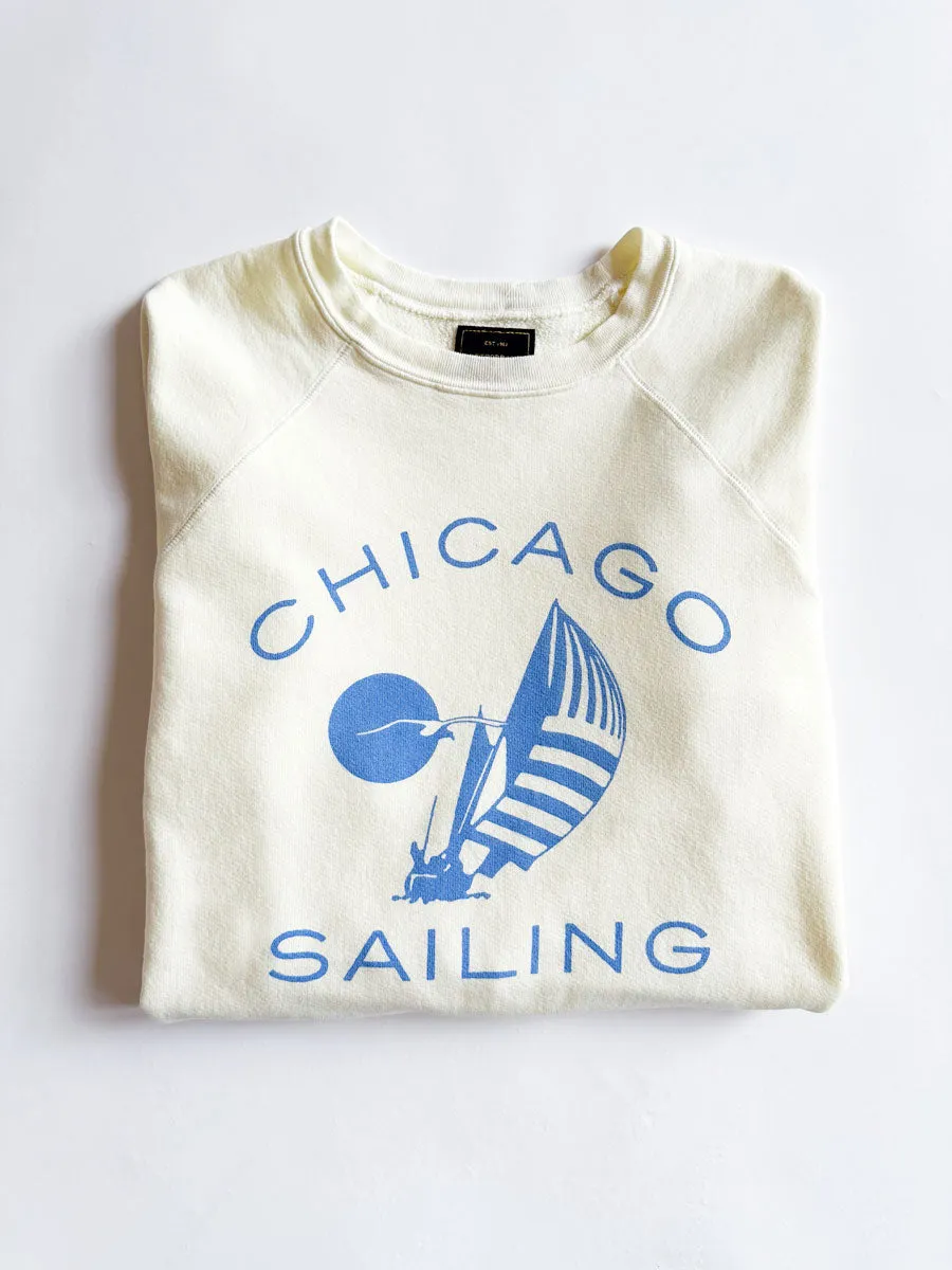 Cashmere Blend Chicago Sailing Classic Crew Sweatshirt