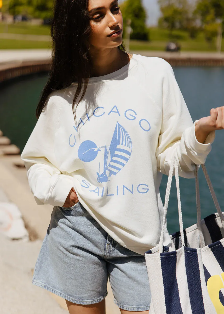 Chicago Sailing Classic Crew Sweatshirt Cold-Weather Fashion